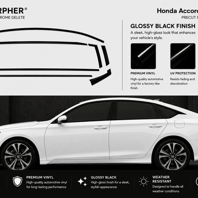 Honda Accord (2018–2022) Precut Chrome Delete Kit - alternate view