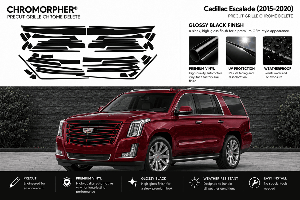 Cadillac Escalade (2015–2020) Precut Chrome Delete Kit