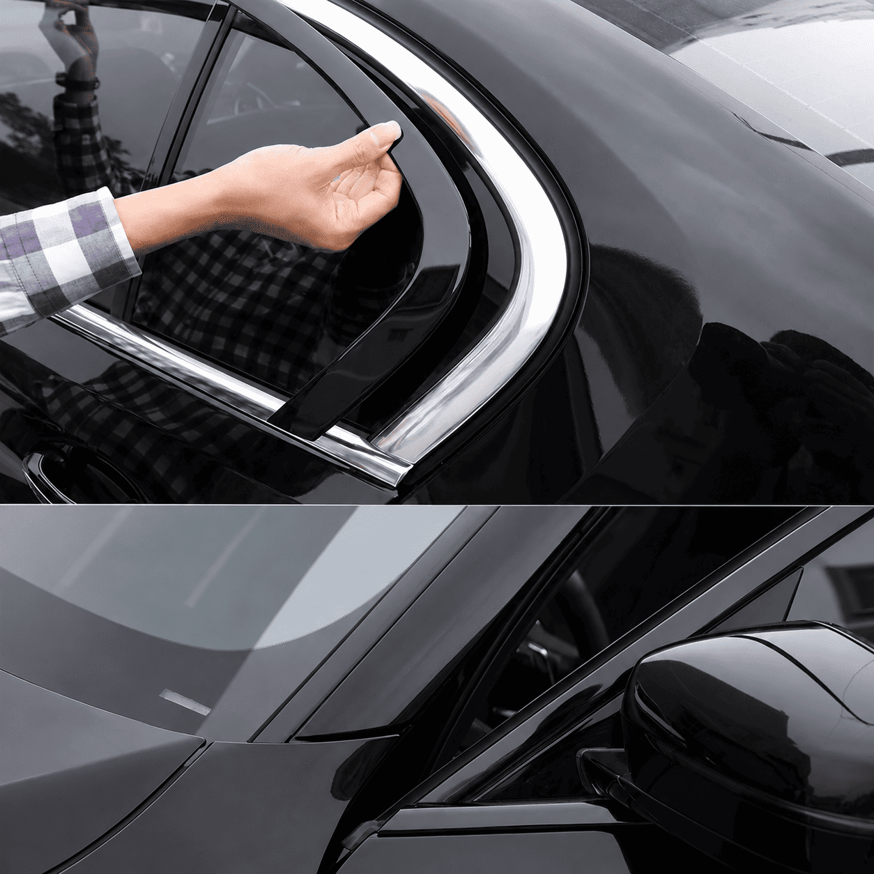 BMW E90 Shadowline Window Trim Cover Kit - Stainless Steel