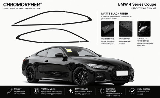 BMW 4 Series G22 Coupe Precut Chrome Delete Vinyl Kit (2020–2026)