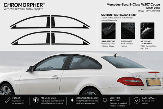 Mercedes-Benz E-Class W207 Coupe Precut Chrome Delete Kit (2009-2016)