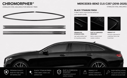 Mercedes-Benz CLS C257 (2019-2025) Stainless Steel Window Trim Moldings
