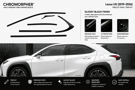 Lexus UX (2019–2026) Precut Chrome Delete Windw Trim