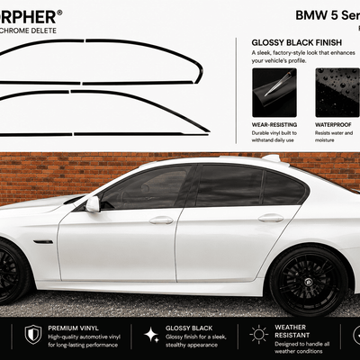 BMW F10 Sedan Shadowline Precut Window Trim Kit (2011–2017) - alternate view