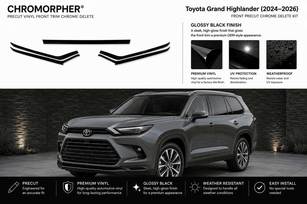 Toyota Grand Highlander (2024–2026) Precut Chrome Delete