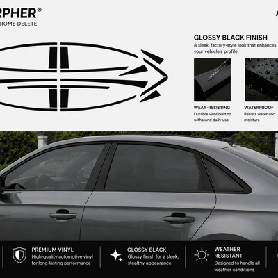 Audi A4 Black Optics Precut Window Trim Kits (2017–2025) - alternate view