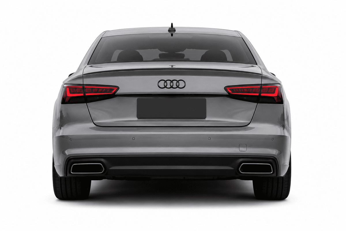 Audi A6 Black Optics Exhaust Trim Covers (2016–2018) - Stainless Steel
