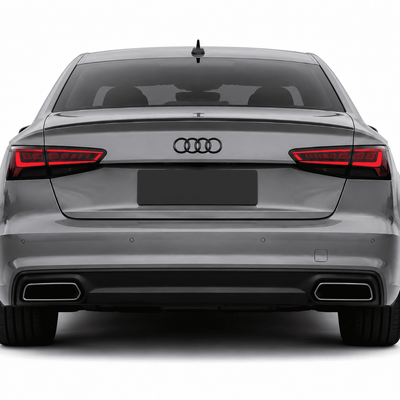 Audi A6 Black Optics Exhaust Trim Covers (2016–2018) - Stainless Steel