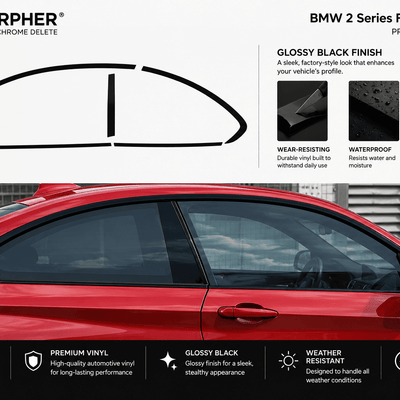 BMW 2 Series F22 (2014-2021) Precut Chrome Delete Kit - alternate view