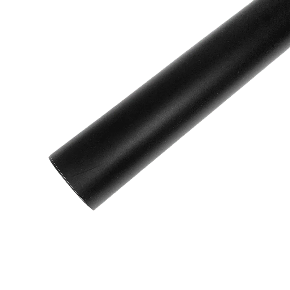 A single roll of ChroMorpher Matte Black Vinyl, showcasing its deep black hue and smooth, non-reflective finish, perfect for creating sleek and professional surface designs.