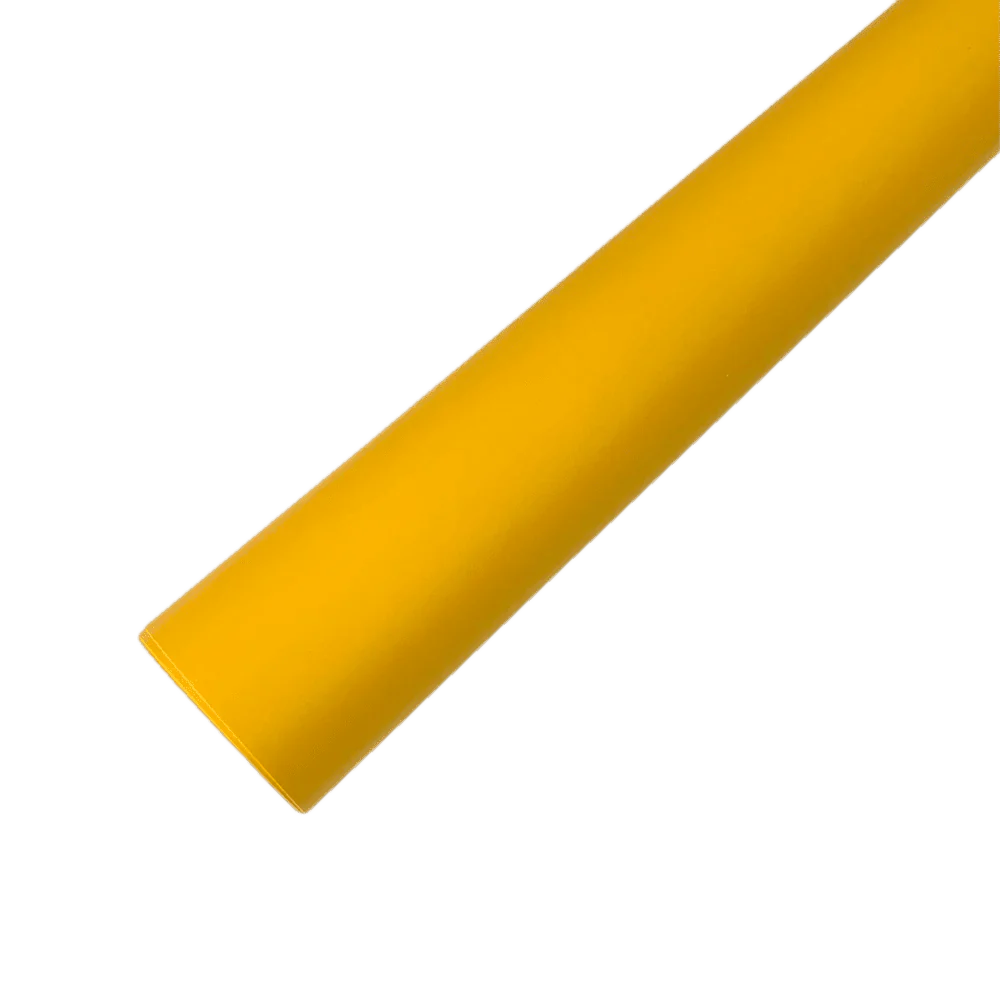 A roll of ChroMorpher Matte Yellow Vinyl with a vibrant yellow color and a sleek matte finish, perfect for vibrant and durable surface transformations.