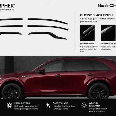 Mazda CX-90 (2024–2026) Precut Chrome Delete Kit - alternate view