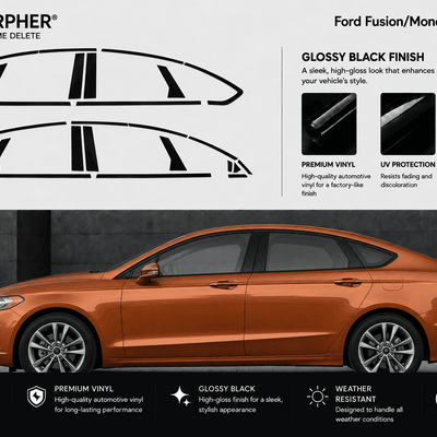 Ford Fusion/Mondeo (2013–2020) Precut Chrome Delete Kit - alternate view