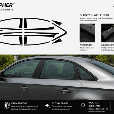 Audi A3 Black Optics Window Trim Kits (2013–2020) - alternate view