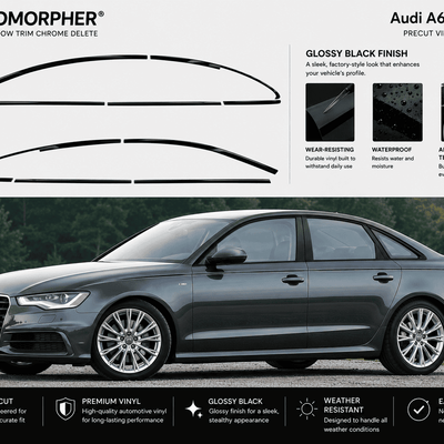 Audi A6 Black Optics Window Trim Kits (2005–2025) - alternate view