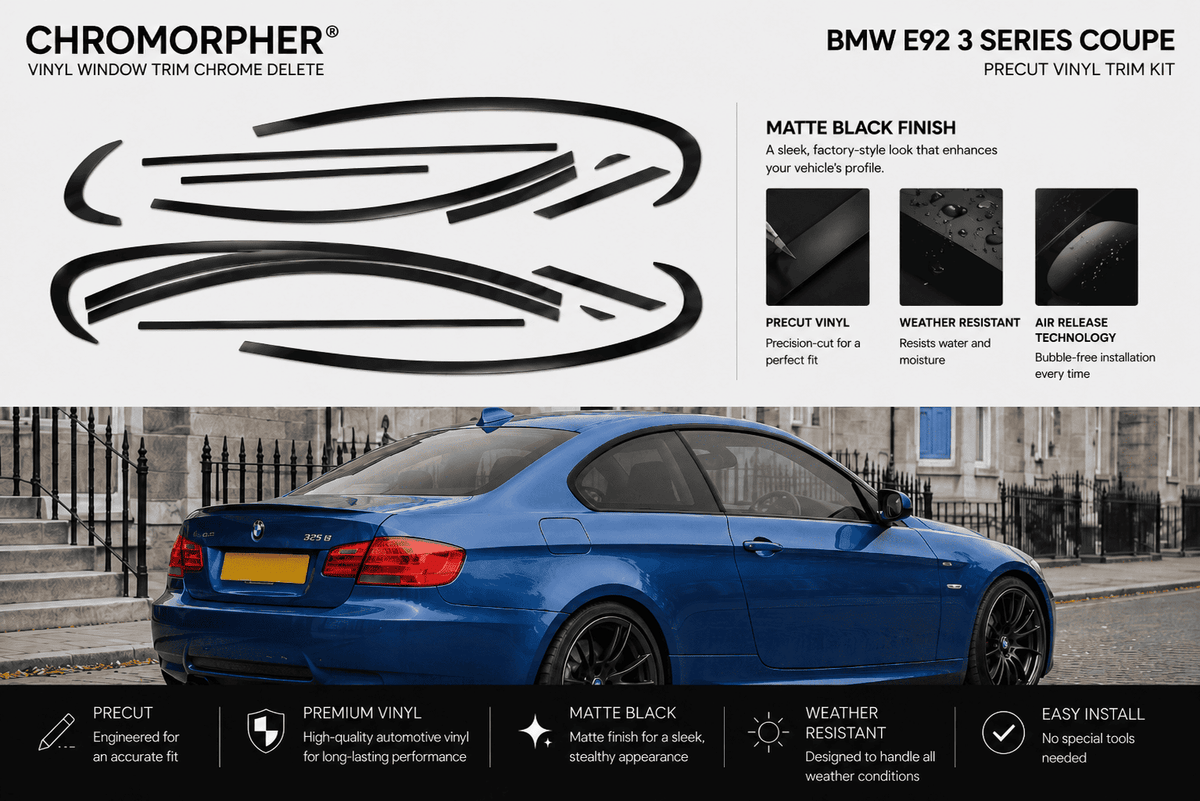 BMW E92 Coupe Shadowline Precut Vinyl Kit - ChroMorpher