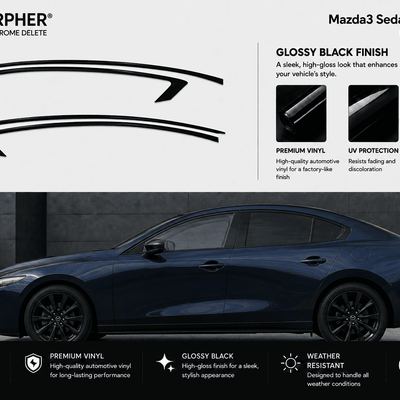 Mazda3 Sedan (2019–2026) Precut Chrome Delete Kit