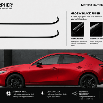 Mazda3 Hatchback (2019–2026) Precut Chrome Delete Kit - alternate view