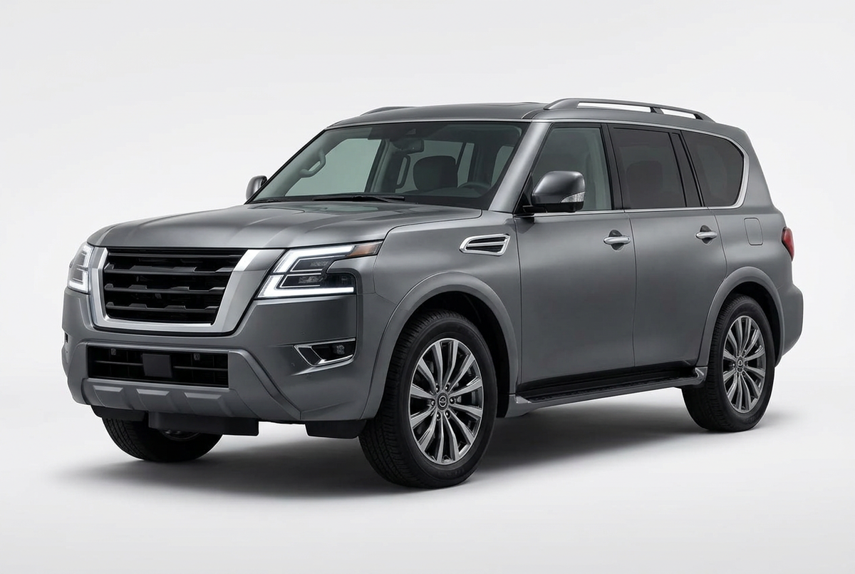 Nissan Armada (2017–2024) shown from a front three-quarter angle on a light studio background.