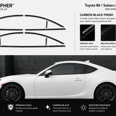 Toyota 86 / Subaru BRZ (2013–2020) Precut Chrome Delete Kit - alternate view