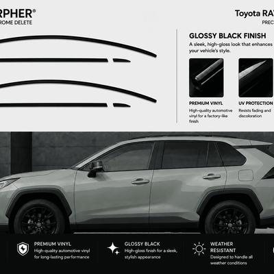 Toyota RAV4 (2019–2025) Precut Chrome Delete Window Trim - alternate view