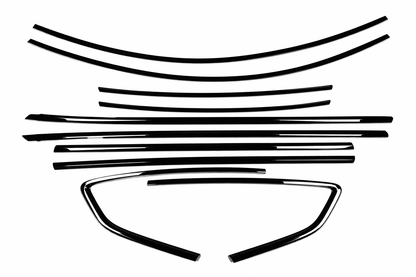 ChroMorpher Audi A5 Window Trim ABS Cover Kit - Gloss Black - ChroMorpher