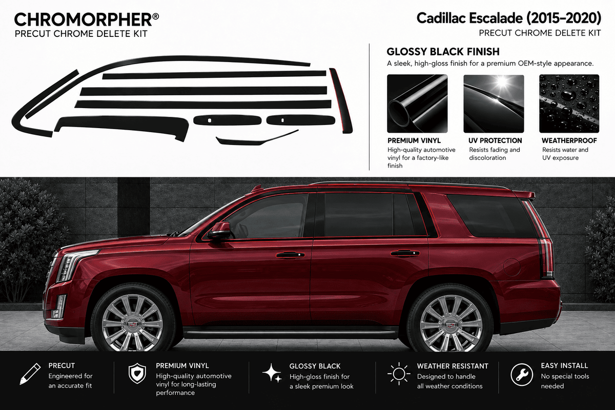 Cadillac Escalade (2015–2020) Precut Chrome Delete Kit