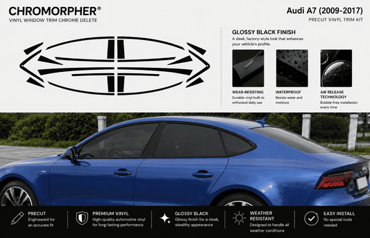 ChroMorpher Audi A7 2009-2017 Window Trim Blackout Kits - ChroMorpher