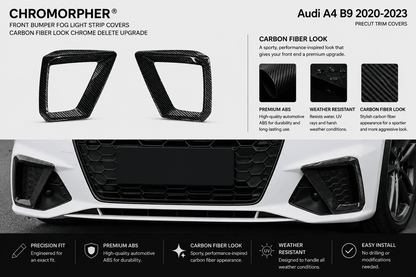 ChroMorpher Audi A4 B9 Front Grille Overlay Trim Cover (2020–2023) - ChroMorpher