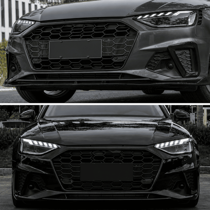 Audi A4 Black Optics B9.5 Front Grille Trim Cover (2020–2023)
