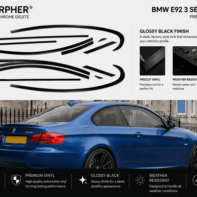 BMW E92 Coupe Shadowline Precut Vinyl Kit - alternate view