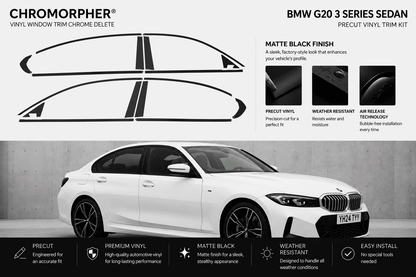 BMW G20 Shadowline Window Trim Vinyl Kit (2020–2026 Sedan)