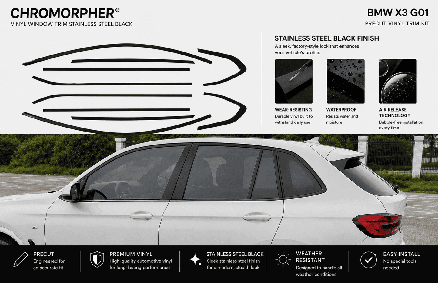 BMW X4 G02 2019–2025 Chrome Delete Kits