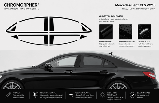 Mercedes-Benz CLS W218 Precut Chrome Delete Kit (2011–2017)
