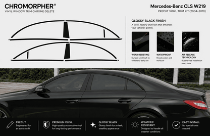 Mercedes-Benz CLS W219 Precut Chrome Delete Kit (2004-2010)