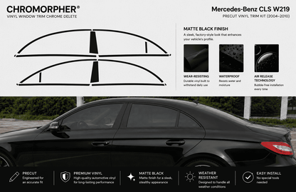 Mercedes-Benz CLS W219 Precut Chrome Delete Kit (2004-2010)