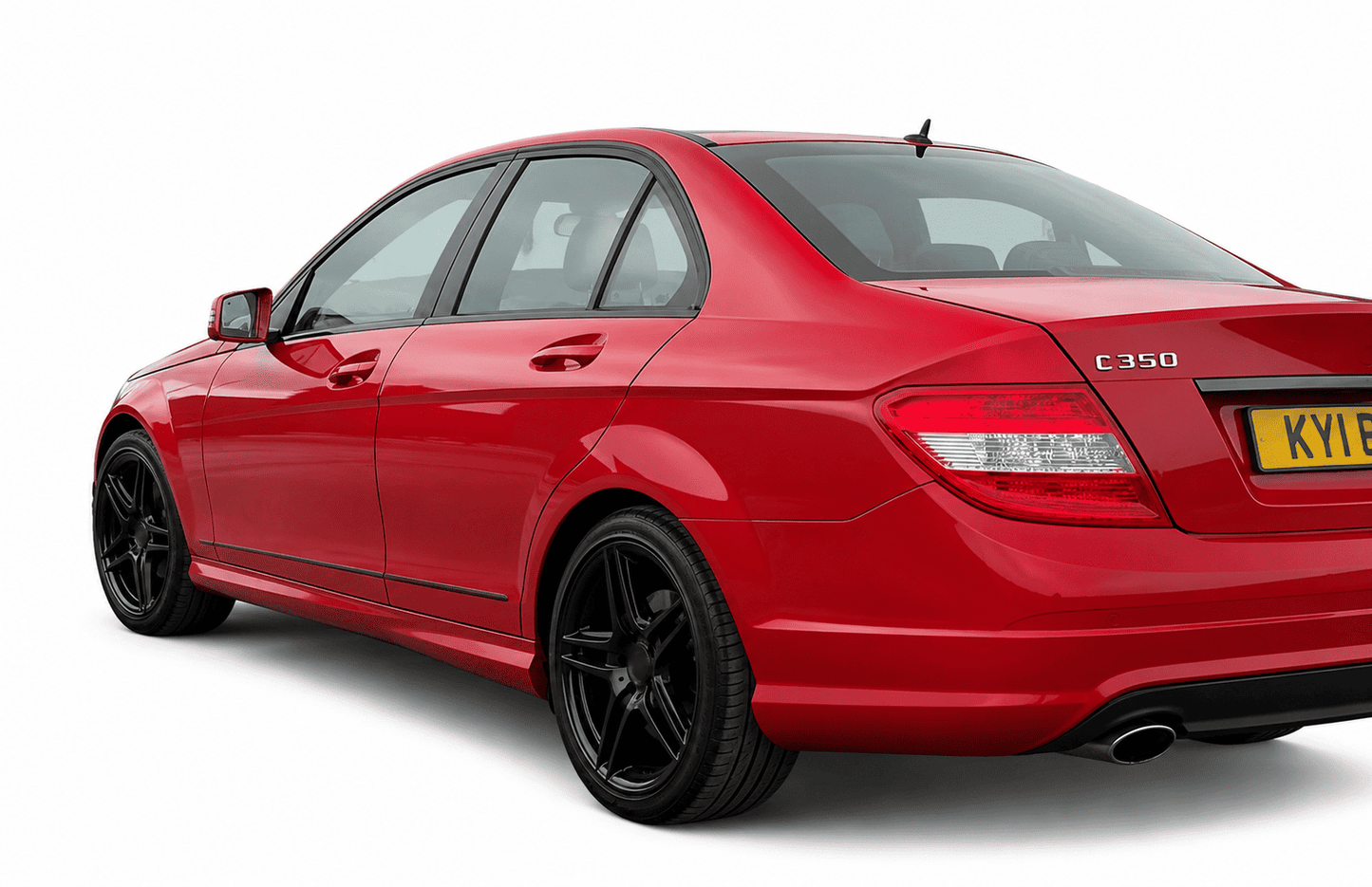 Mercedes-Benz C-Class W204 Precut Window Chrome Delete Kit (2007–2014)