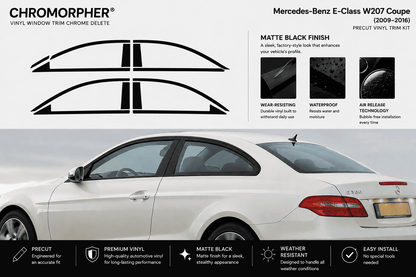 Mercedes-Benz E-Class W207 Coupe Precut Chrome Delete Kit (2009-2016)