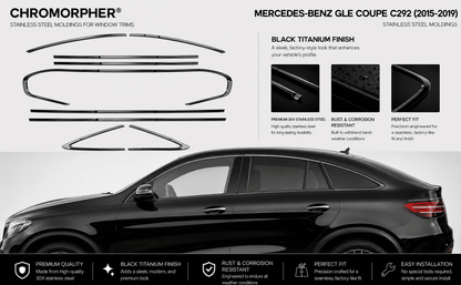 Mercedes-Benz GLE Coupe C292 (2015-2019) Stainless Steel Window Trim Moldings