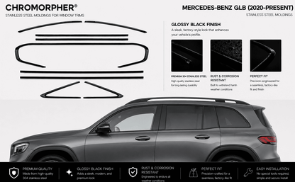 Mercedes-Benz GLB 2020+ Stainless Steel Window Trim Covers