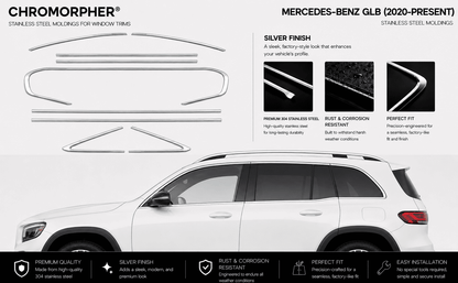 Mercedes-Benz GLB 2020+ Stainless Steel Window Trim Covers