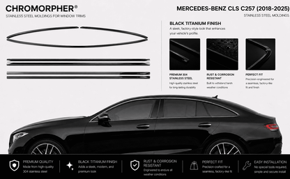 Mercedes-Benz CLS C257 (2019-2025) Stainless Steel Window Trim Moldings