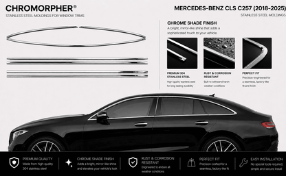 Mercedes-Benz CLS C257 (2019-2025) Stainless Steel Window Trim Moldings