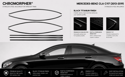 Mercedes-Benz CLA C117/C118 Stainless Steel Window Trim Moldings (2013-2024)