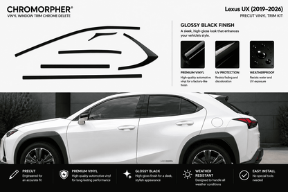 Lexus UX (2019–2026) Precut Chrome Delete Windw Trim