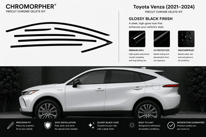 Toyota Venza (2021–2024) Precut Chrome Delete Kit