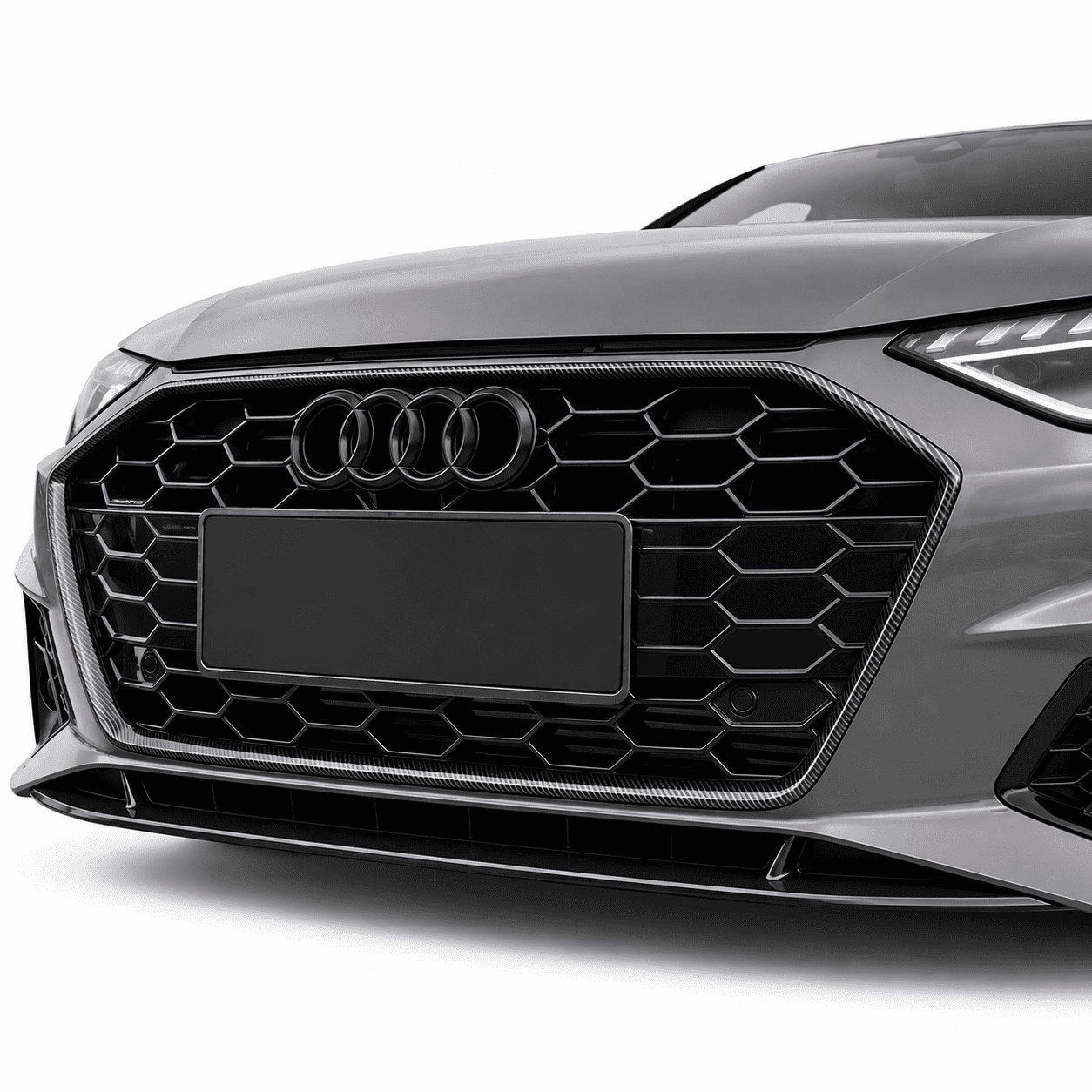 Audi A4 Black Optics B9.5 Front Grille Trim Cover (2020–2023)