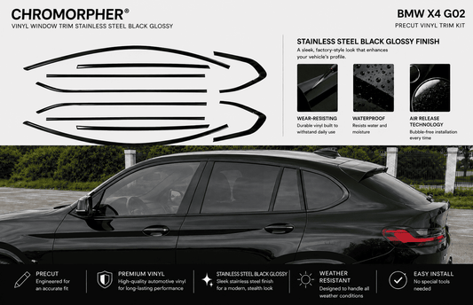 BMW X4 G02 Shadowline (2019–2025) Chrome Delete Kits - Stainless Steel
