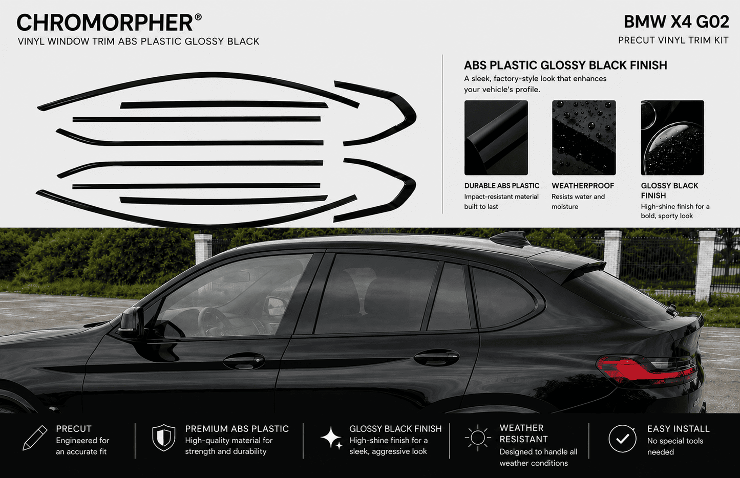 BMW X4 G02 2019–2025 Chrome Delete Kits