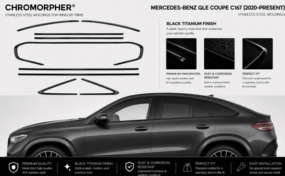 Mercedes-Benz GLE Coupe C167 (2020–2025) Stainless Steel Window Trim Moldings